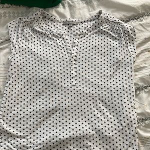 Daniel Rainn mixed knit split neck top XL